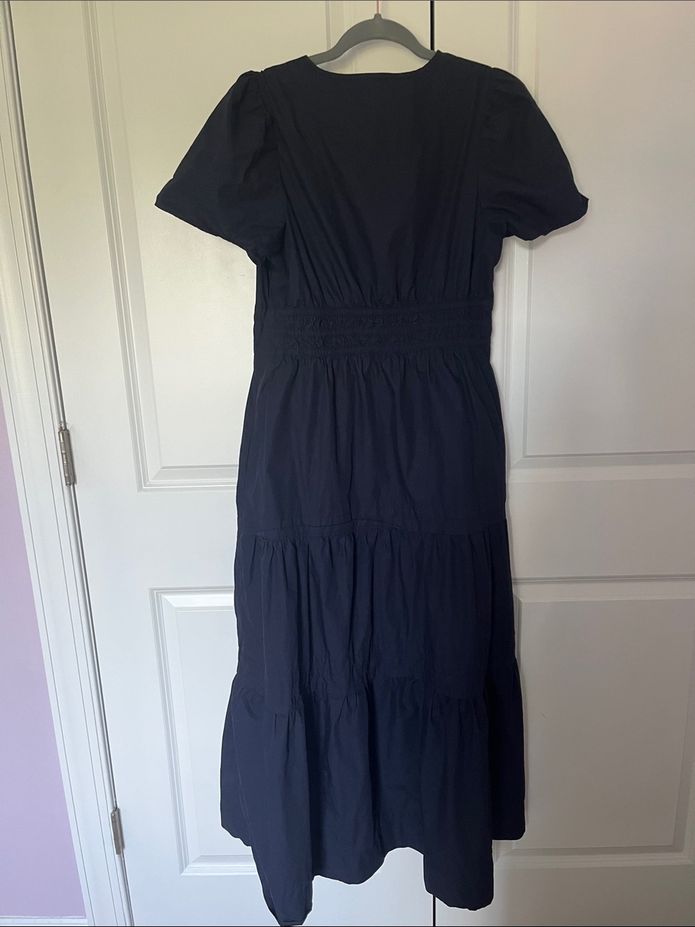Quince Navy Tiered Maxi Dress with Smocked Waist - Picture 2 of 5